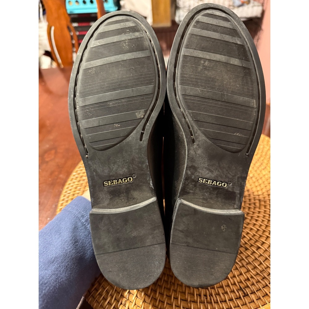 Sebago Classic Dan Black Leather Penny Loafers Womens 8.5 W Wide 25042522 - Picture 3 of 10